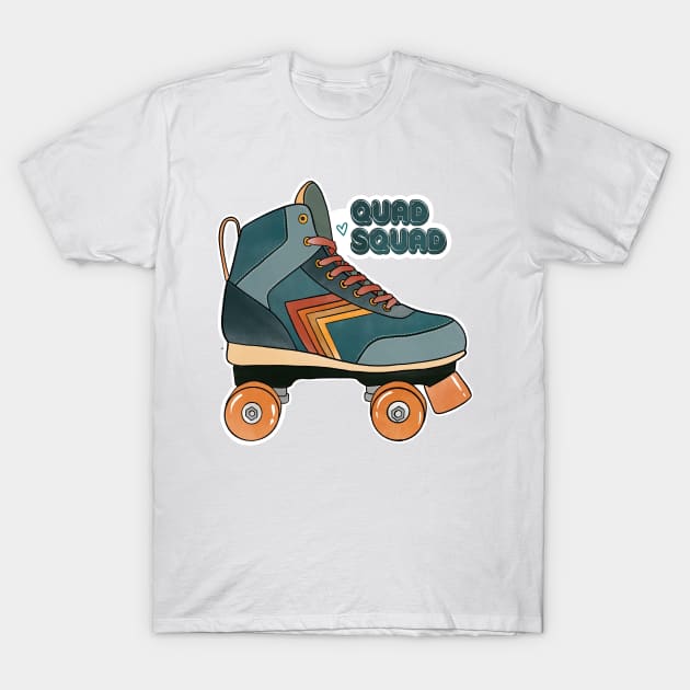 Roller Skate Quad Squad T-Shirt by tonirainbows